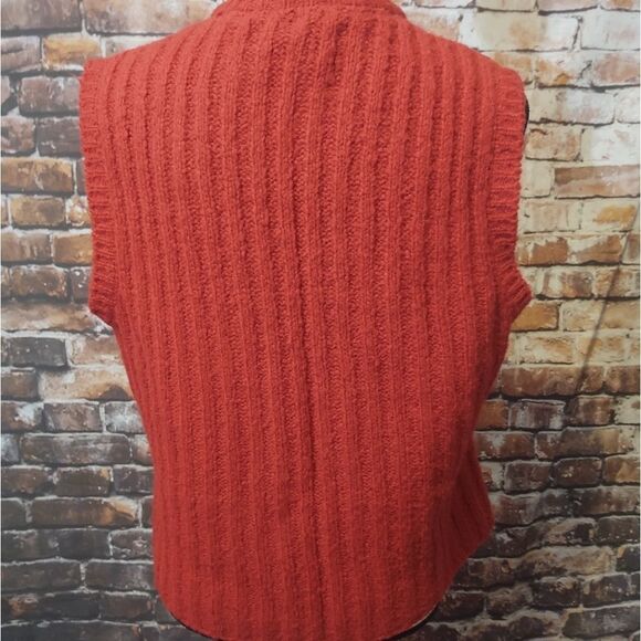 Cute Columbia Sportswear Red Vest Wool Blend sz L - Picture 2 of 7